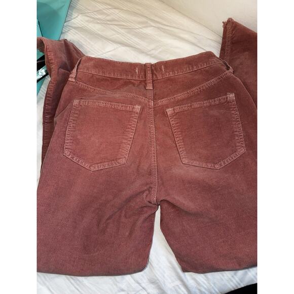 We The Free People Pants Womens 26 (26x26) Pink Corduroy Mid Rise Skinny Raw Hem - Picture 6 of 10